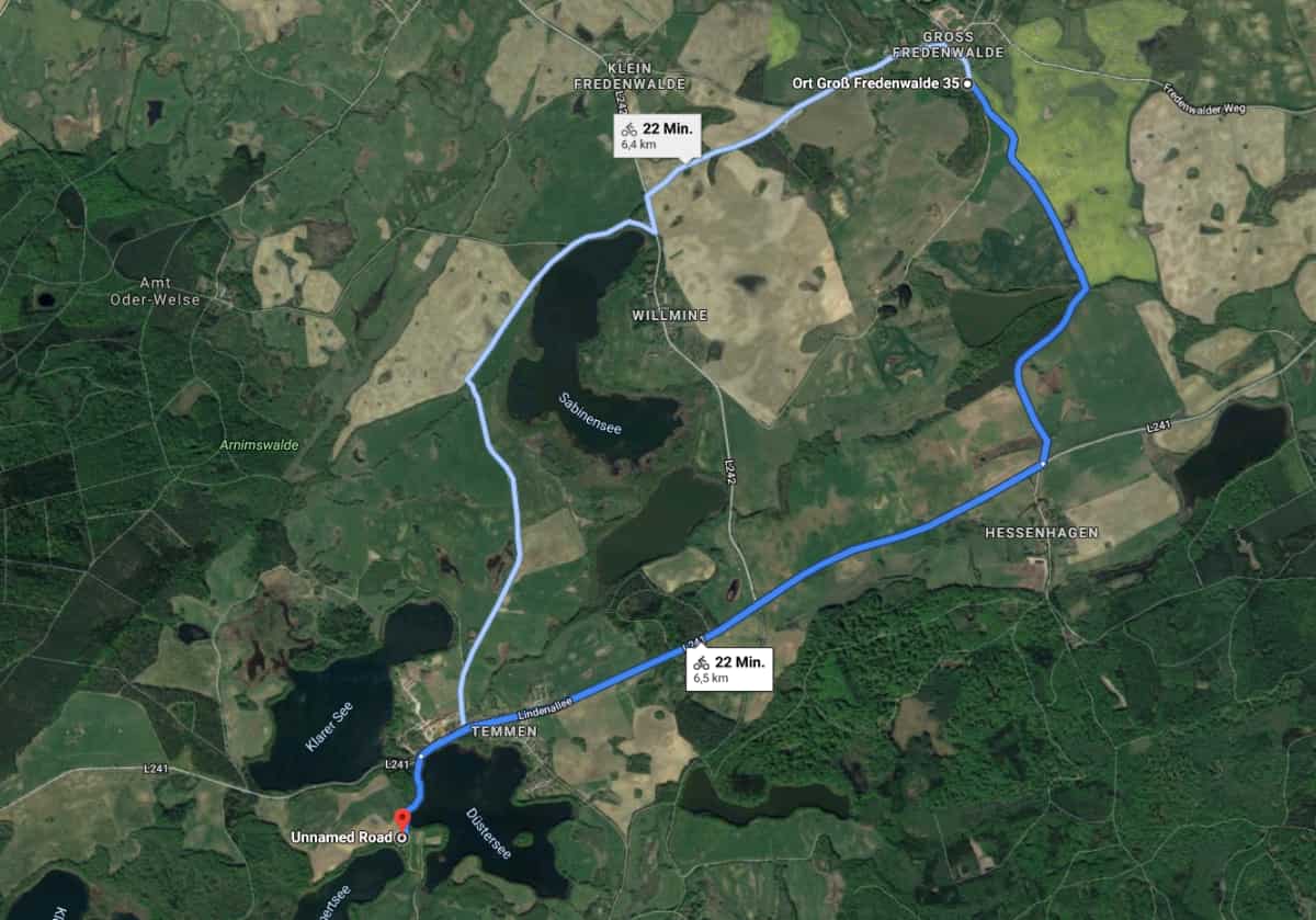 GoogleMaps%20Fredenwalde%20Großer%20Krinertsee B70